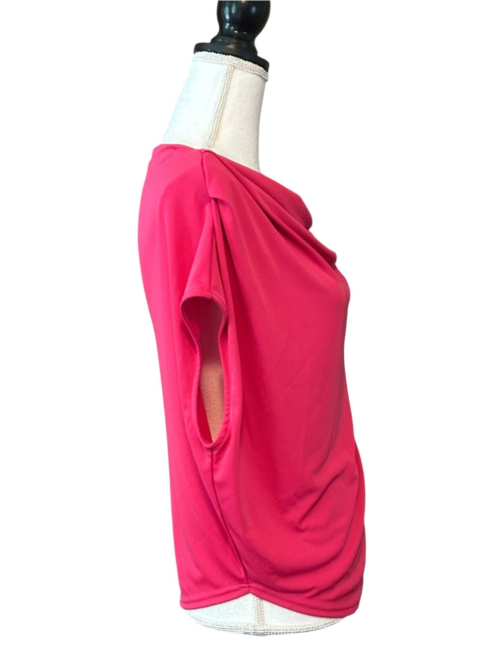 Ralph Lauren Stretch Jersey Off-the-Shoulder Top SZ Small in Hot Pink - Picture 4 of 7